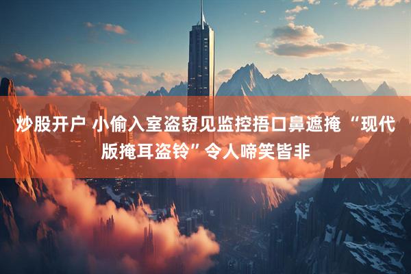 炒股开户 小偷入室盗窃见监控捂口鼻遮掩 “现代版掩耳盗铃”令人啼笑皆非