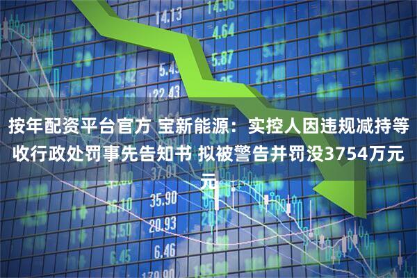 按年配资平台官方 宝新能源：实控人因违规减持等收行政处罚事先告知书 拟被警告并罚没3754万元